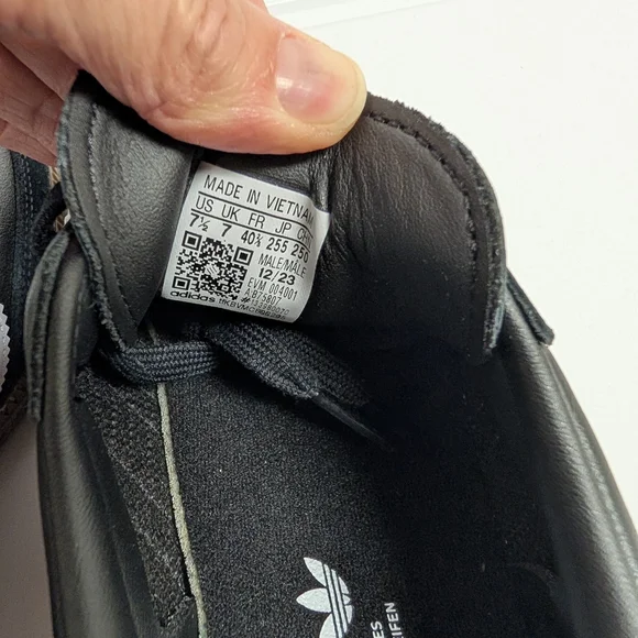 adidas Samba Black and White Athletic Shoes - Picture 5 of 6